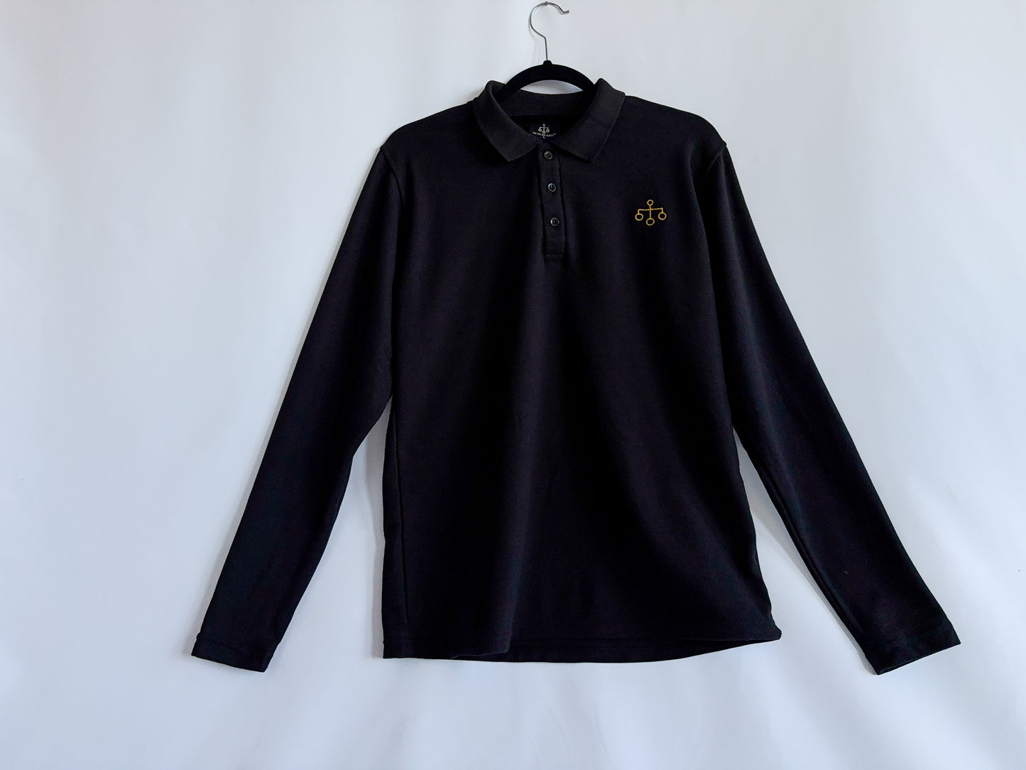 Lindella - Long Sleeved Polo Shirt (black)