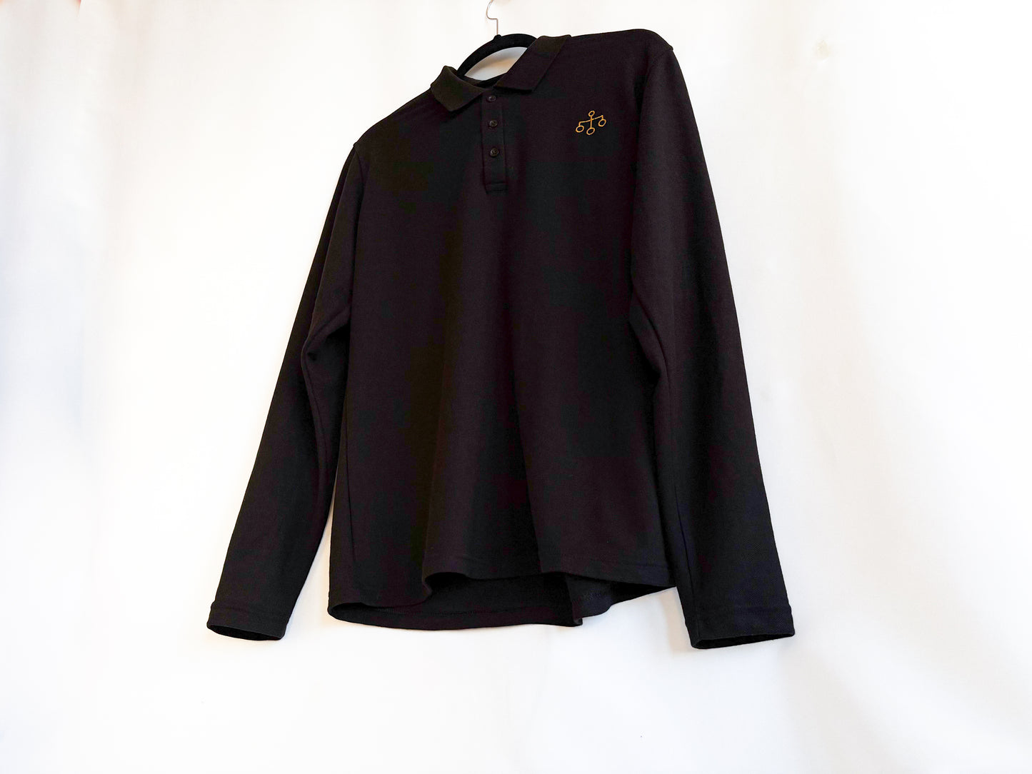 Lindella - Long Sleeved Polo Shirt (black)