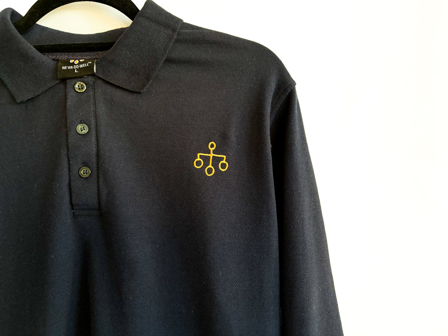 Lindella - Long Sleeved Polo Shirt (navy)